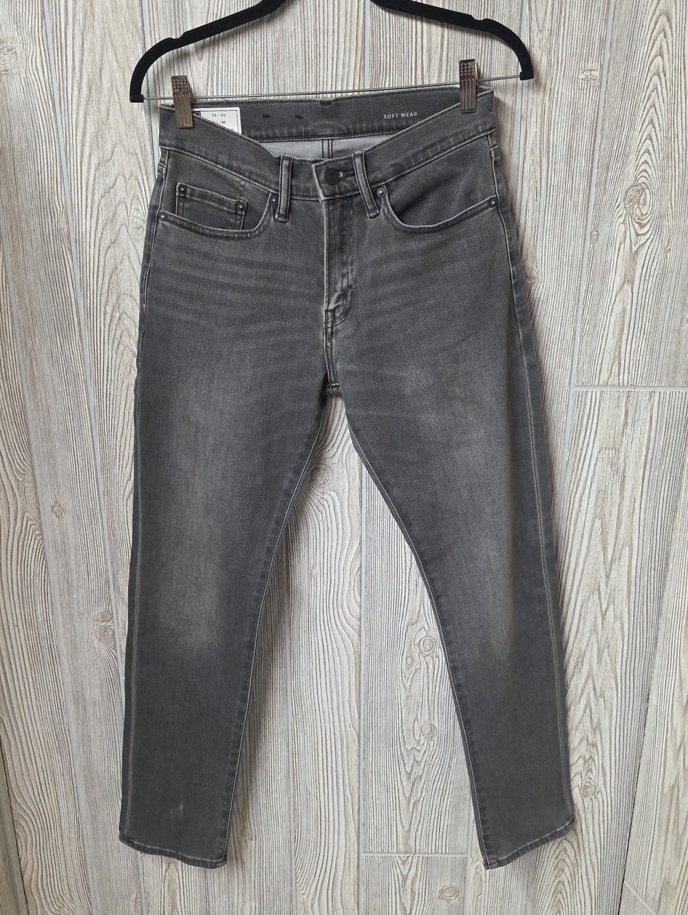 GAP Soft Wear Slim Jeans Gray Wash Mens Size 29/30 NWT